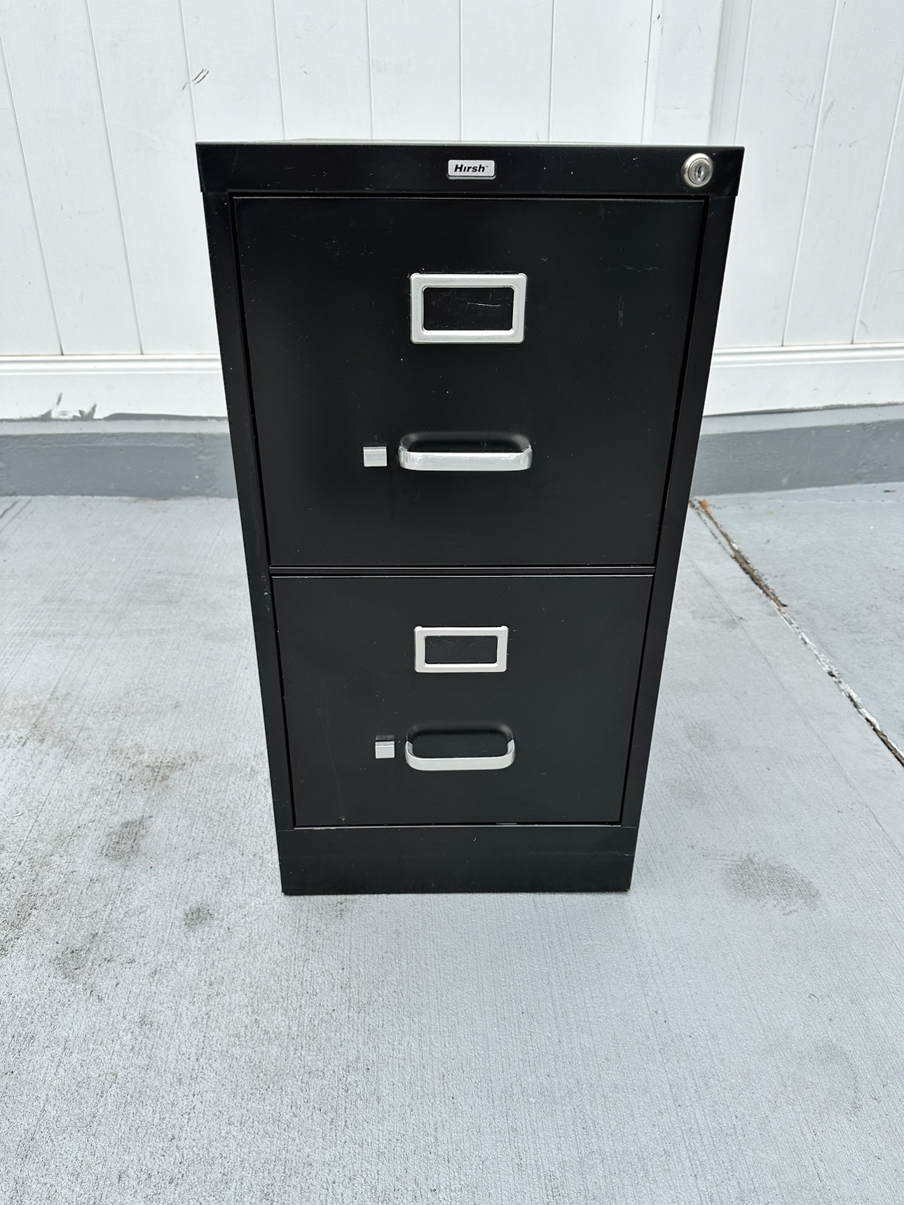 2 draw metal file cabinet