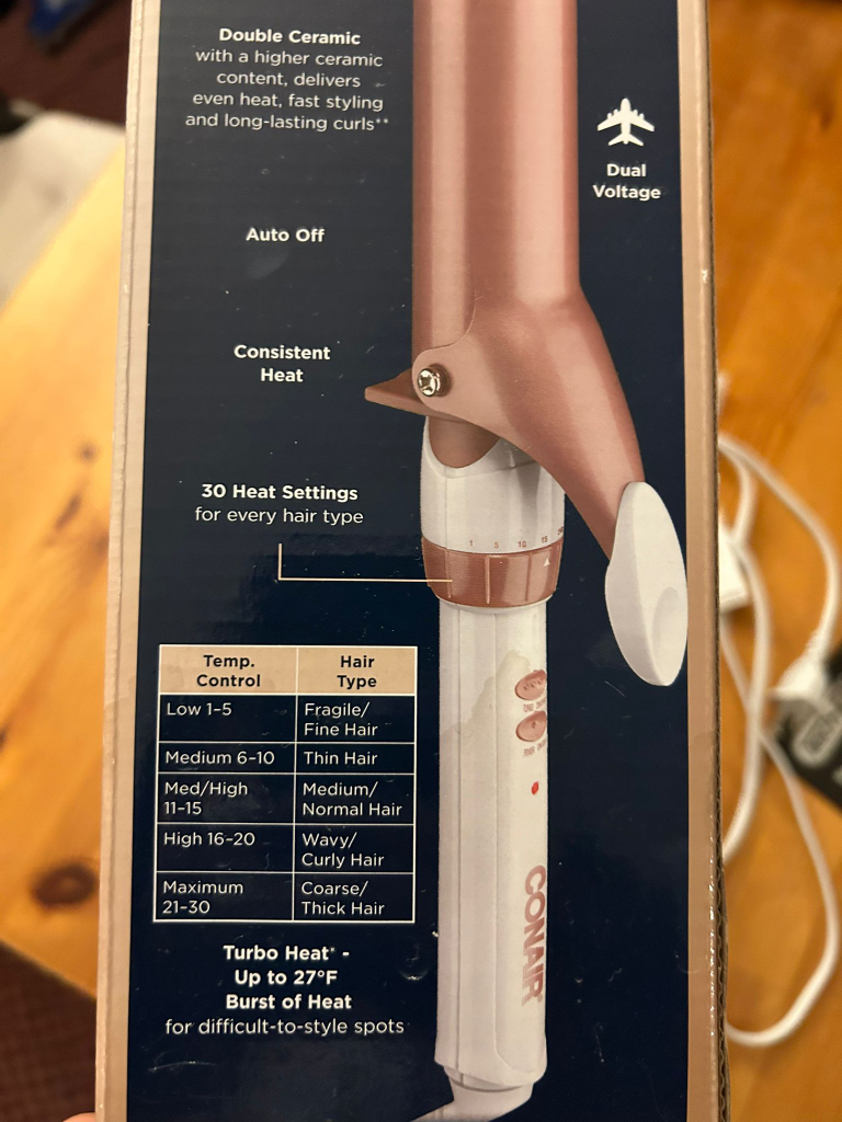 Hair Curler-Curling Iron Conair 1" 1/2 Barely Used image indicator(3)