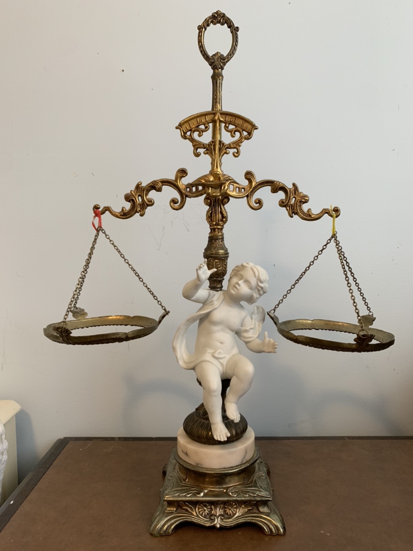 Antique balance angel