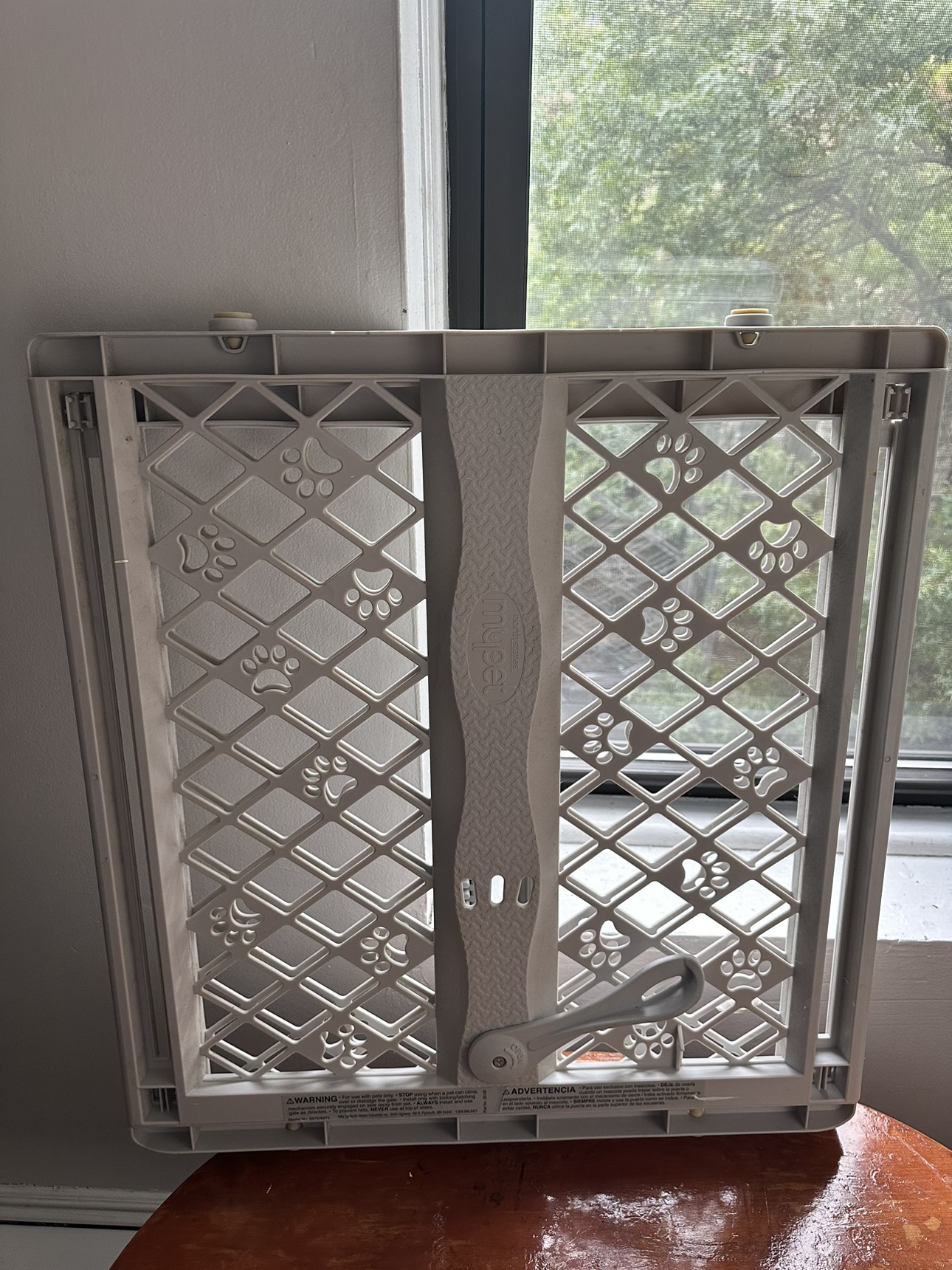 MyPet Paws Portable Pet Gate, Light Gray - photo 3