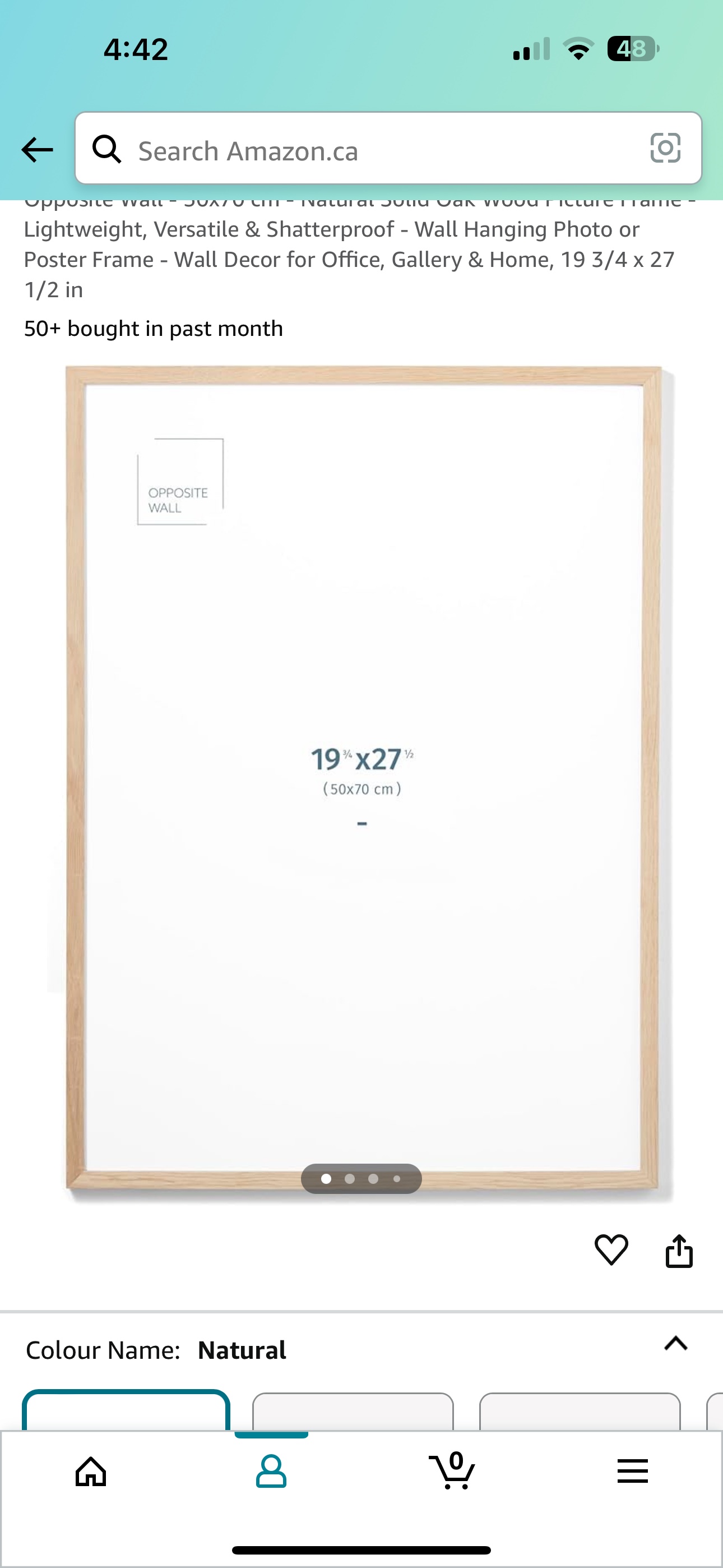 2x wood colored wall frames 50x70cm - photo 2