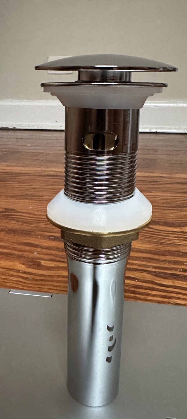 Pop-up drain with overflow in chrome - photo 4