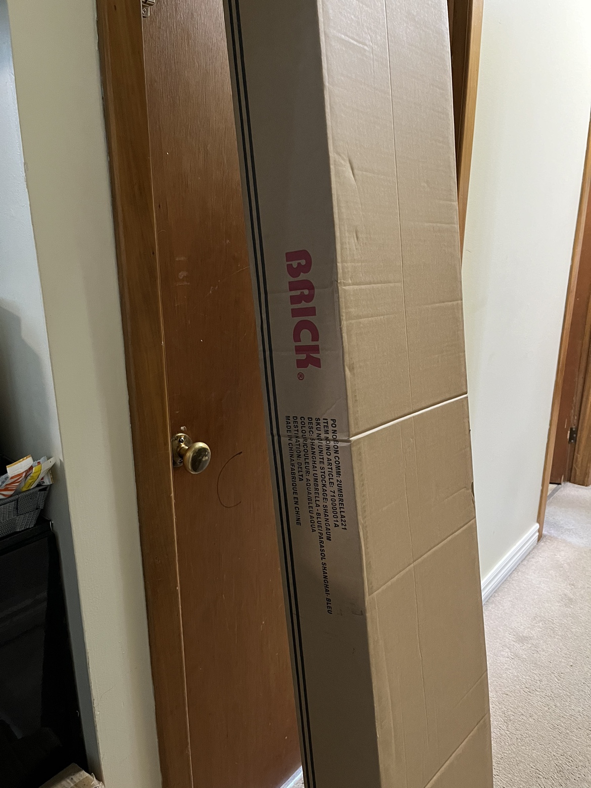 Unopened AQUA Shanghai Outdoor Patio Umbrella with Base image indicator(6)