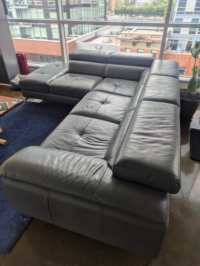 Italian Leather Sectional - photo 2