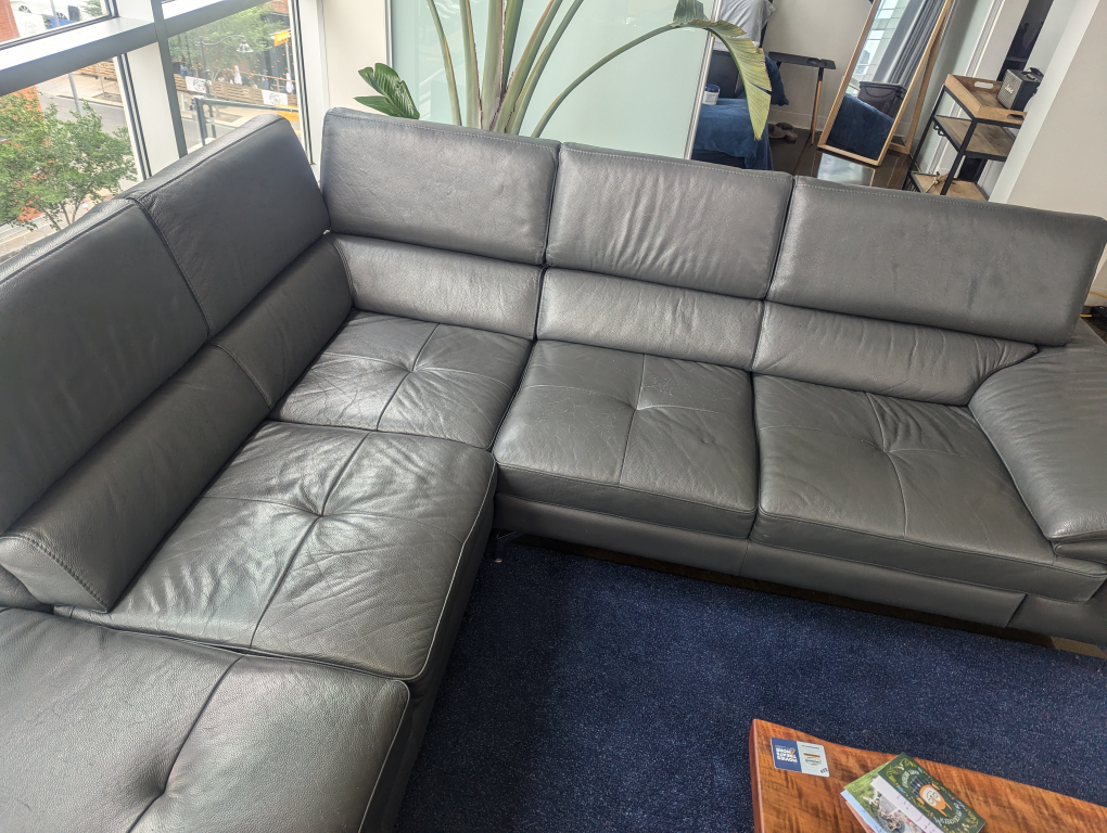 Italian Leather Sectional - photo 3