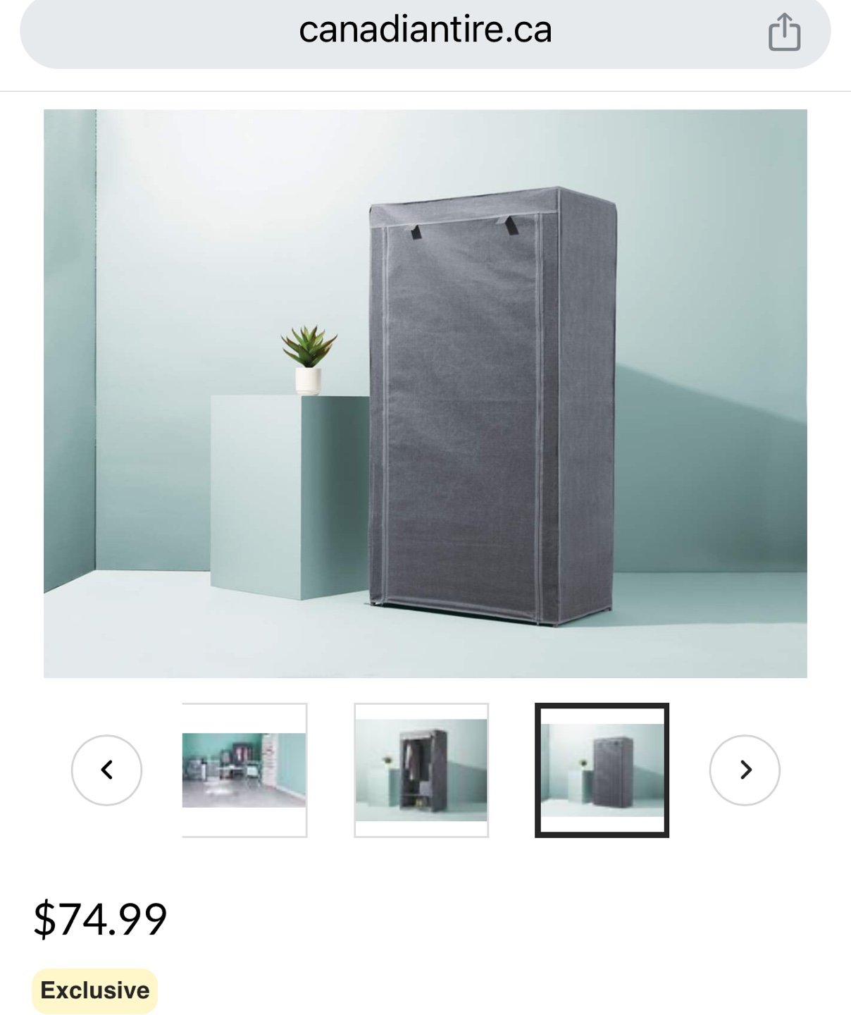 type A Ease Freestanding Wardrobe with Cover & 2 Shelves image indicator(4)