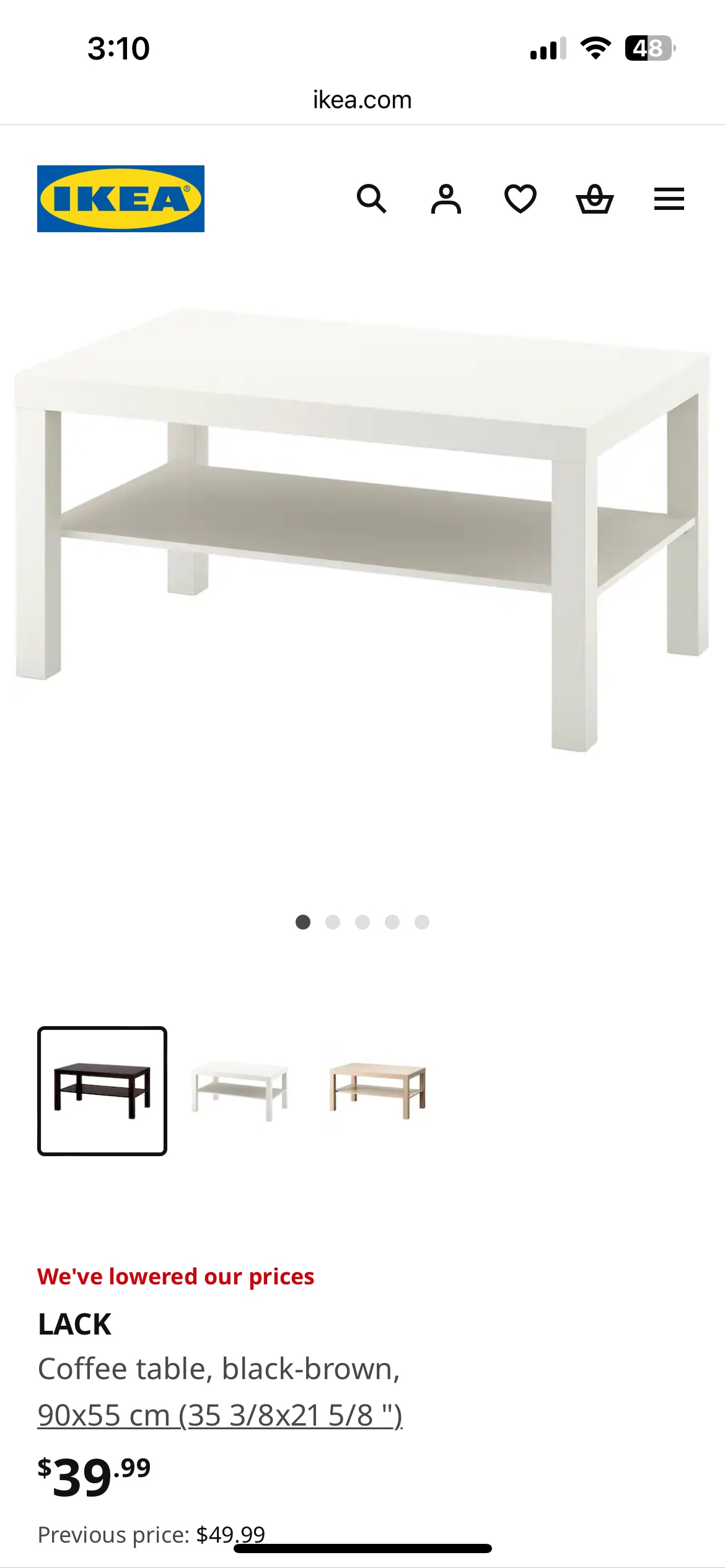 Coffee table