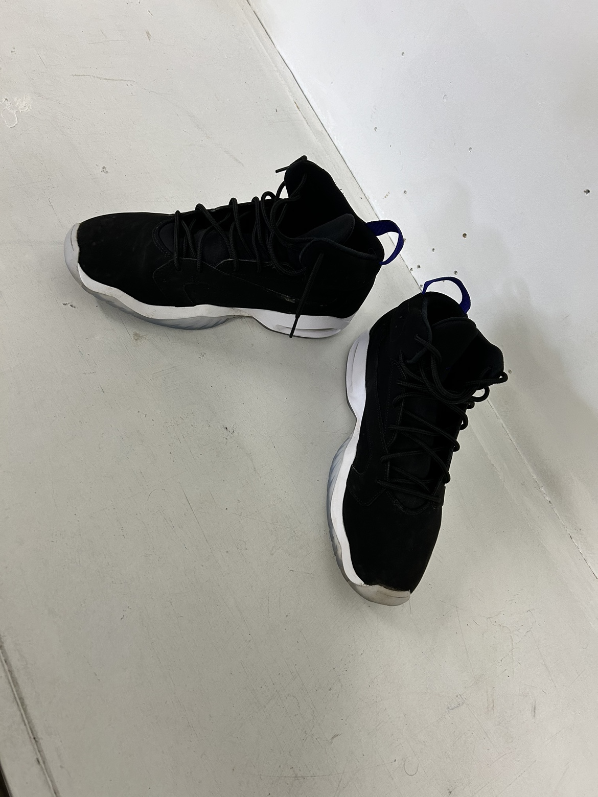 Black and purple air Jordan’s - photo 3