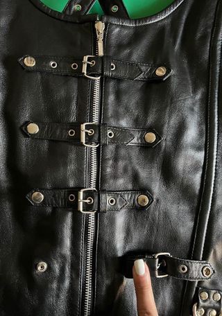Ladies 3XL Leather Vest Highway Patrol Motorcycle Apparel Co. - photo 4