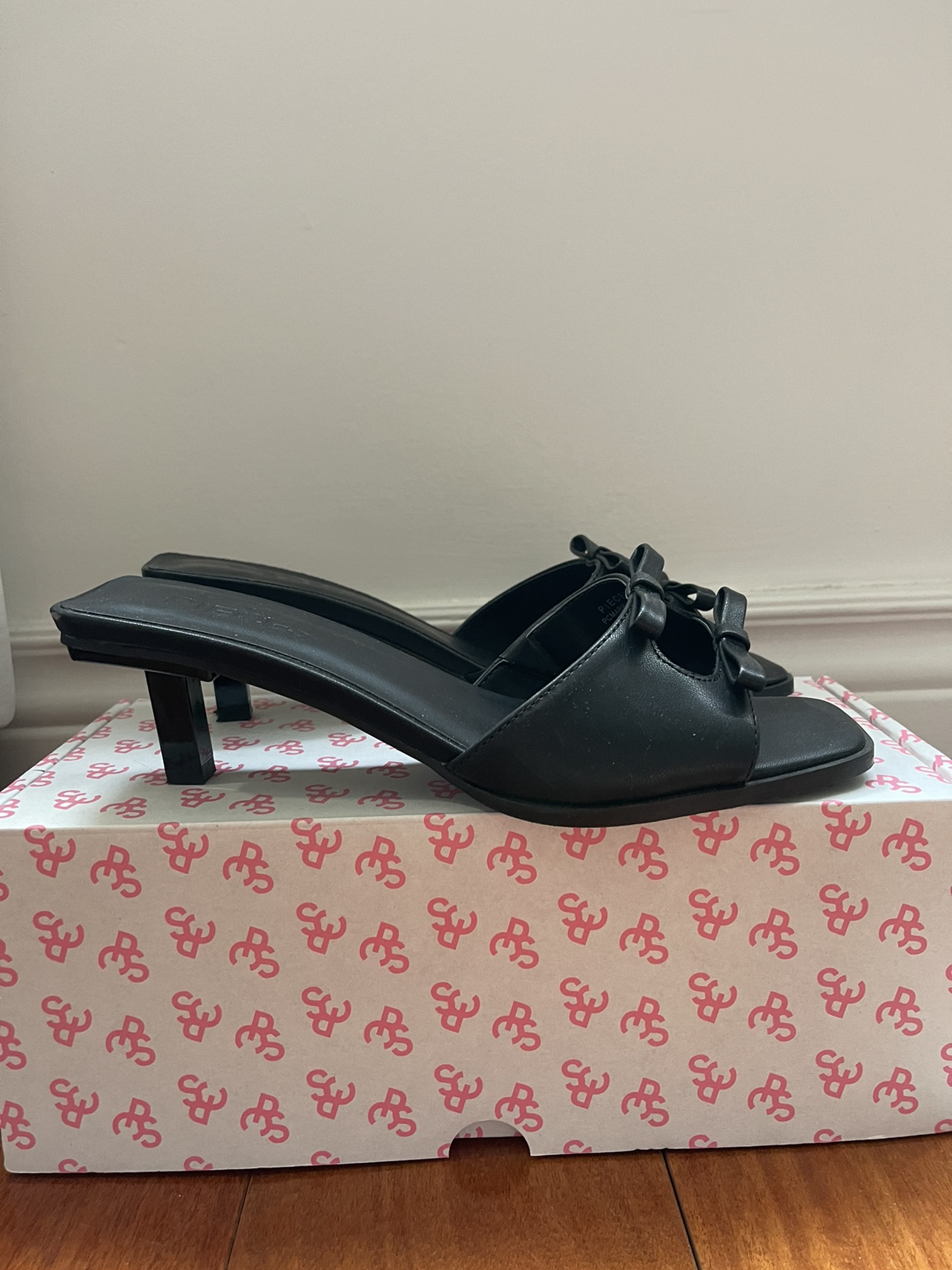 Pieces - Marry Kitten-Heel Slide Sandals - photo 2