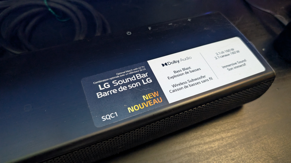 LG Soundbar + subwoofer (with warranty) thumbnail