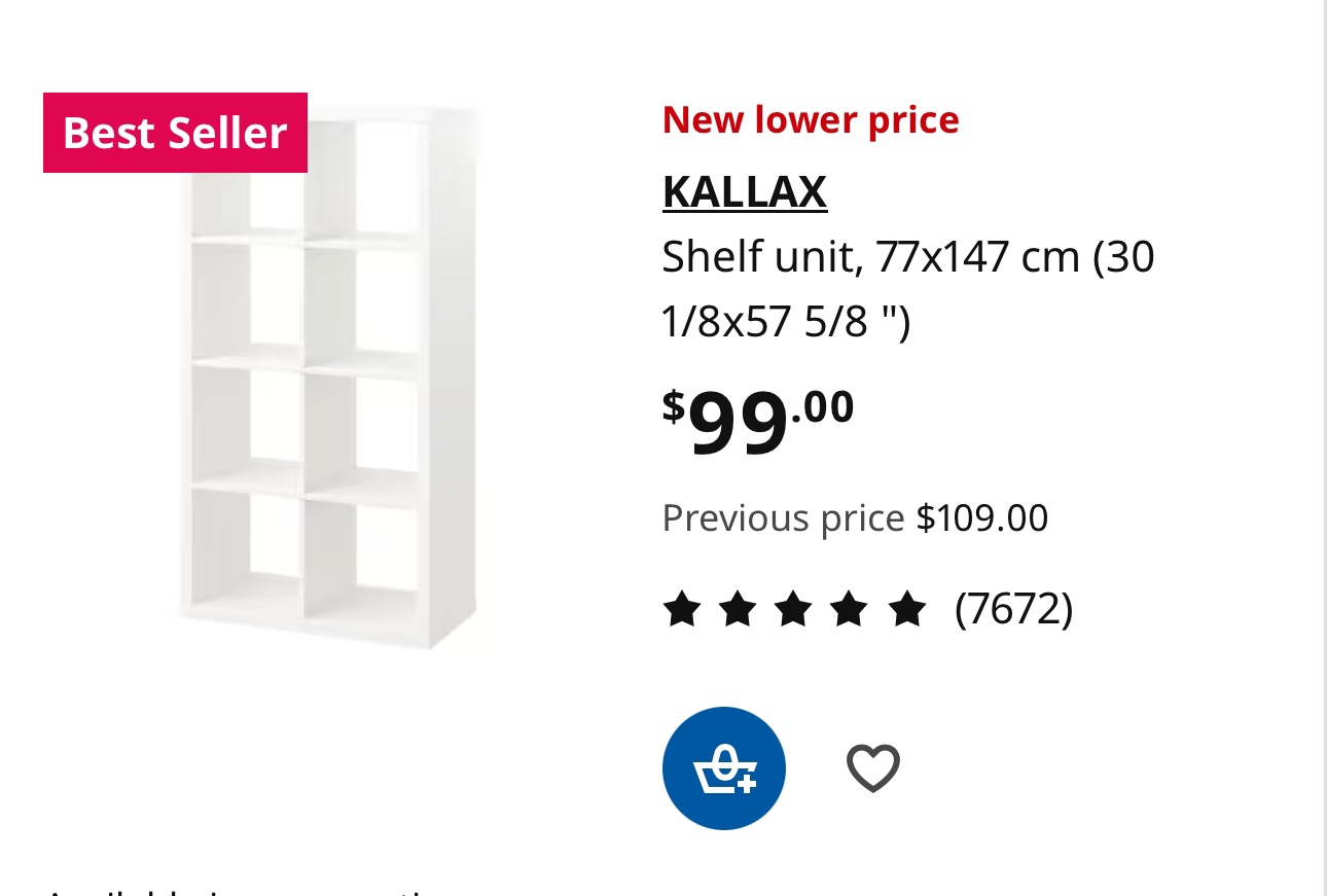 Used IKEA KALLAX Shelf Unit - photo 2