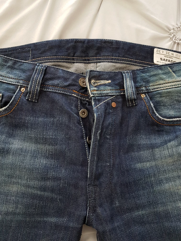 Mens Safado Diesel Straight Leg Blue Jeans image indicator(4)