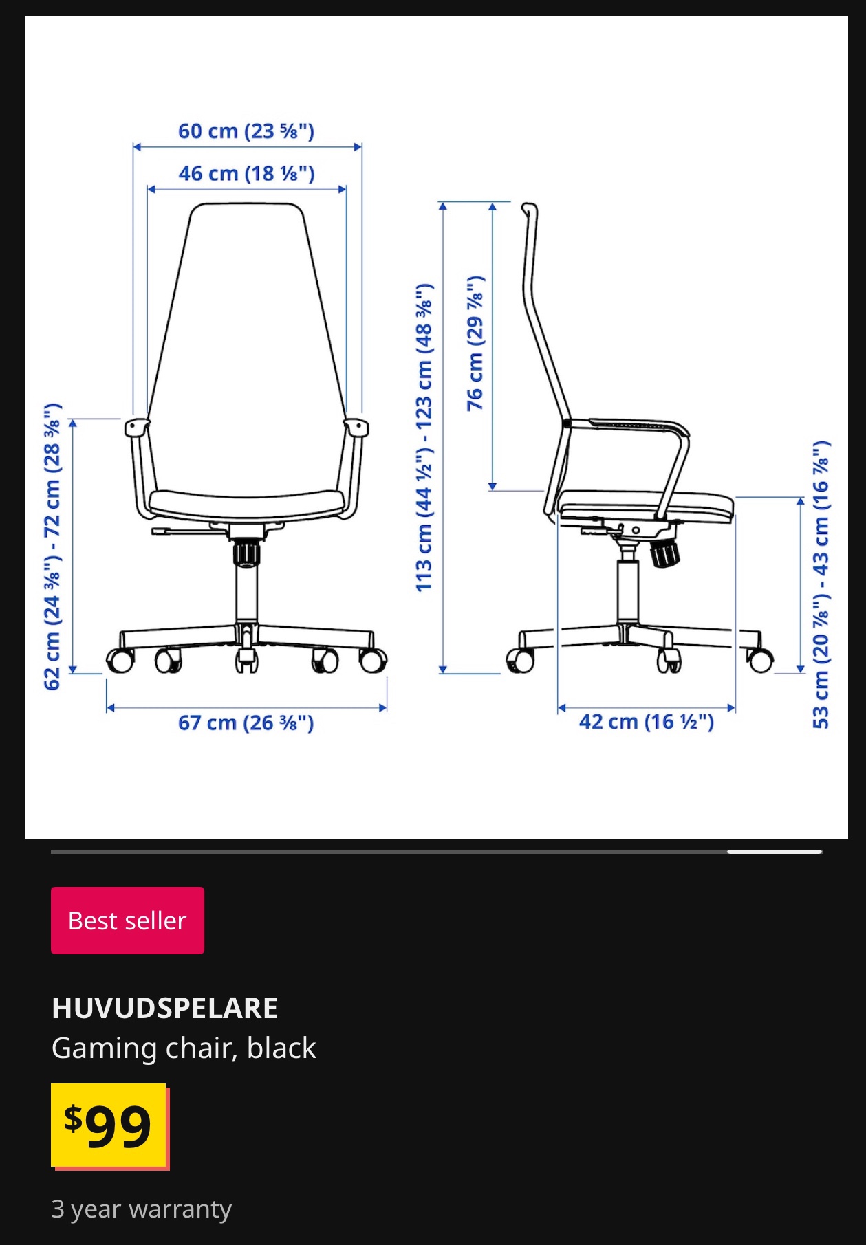 Ikea gaming/ office chair - photo 4