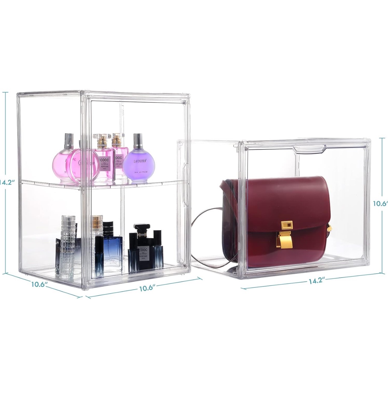 Clear Cosmetics Organizer Bins with Division Board - photo 2