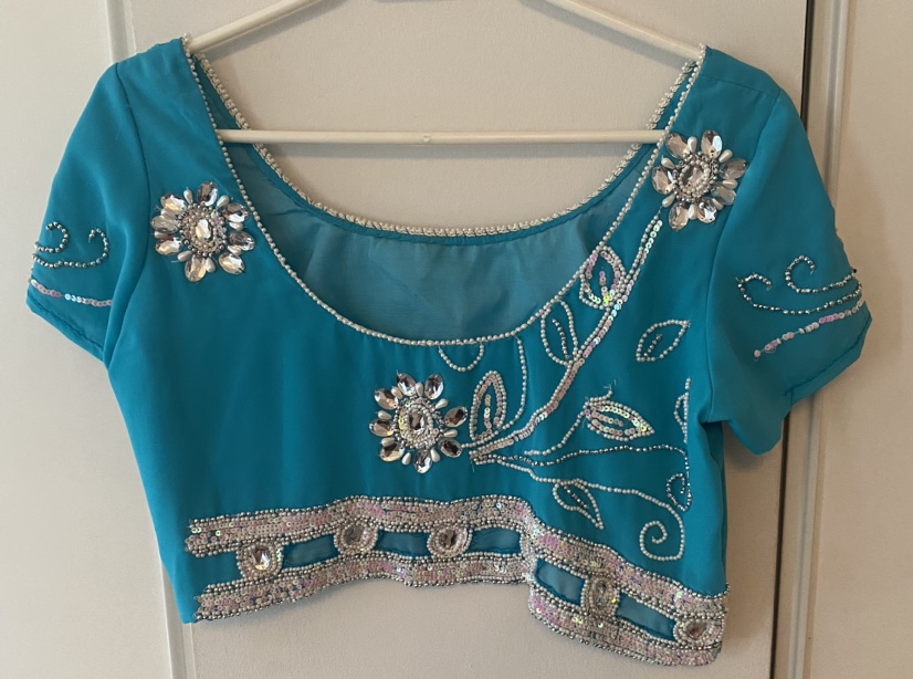 Turquoise - Custom Saree - Large thumbnail