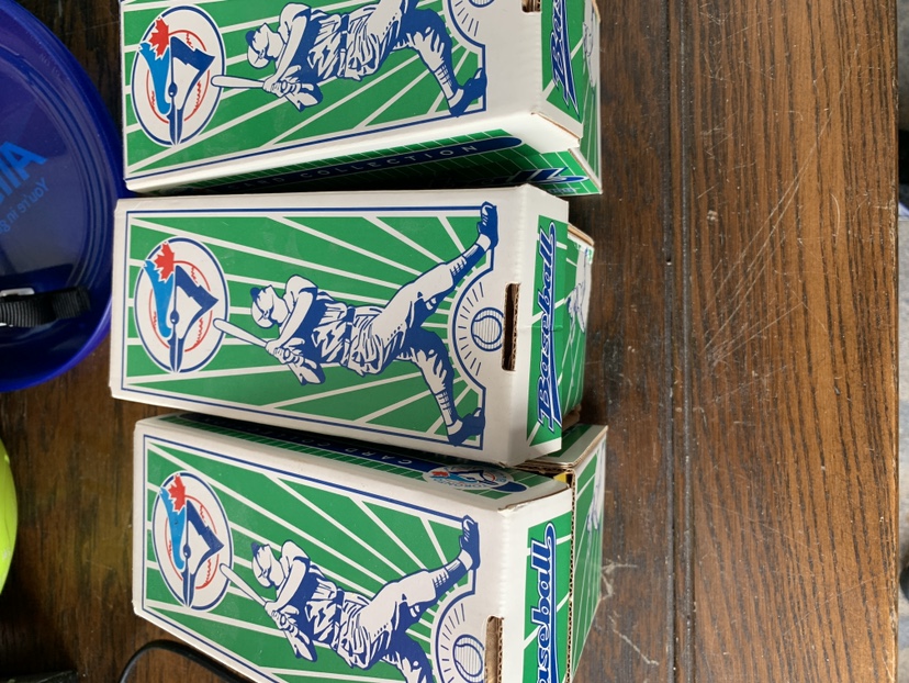 Baseball and hockey cards . Three boxes full. Collection thumbnail