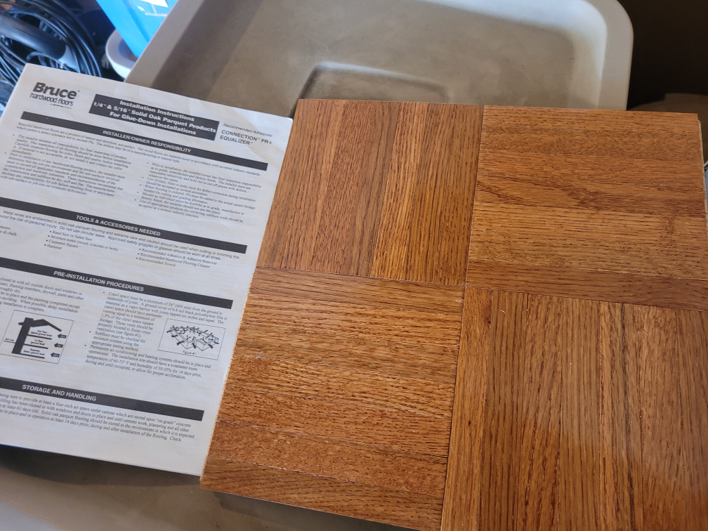 Red Oak parquet flooring