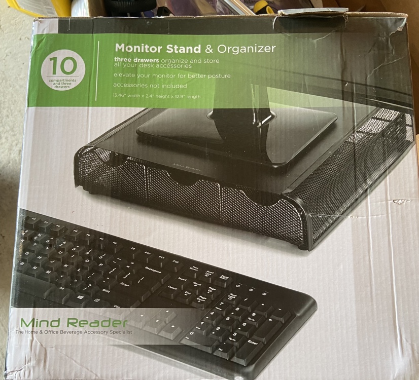 Computer Monitor Stand & Organizer