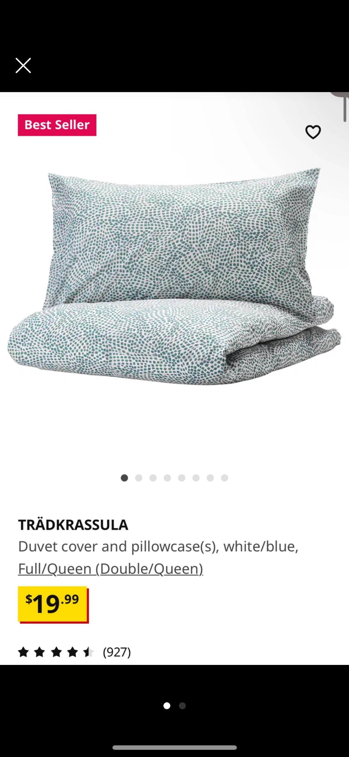 IKEA duvet cover + 2 pillowcases