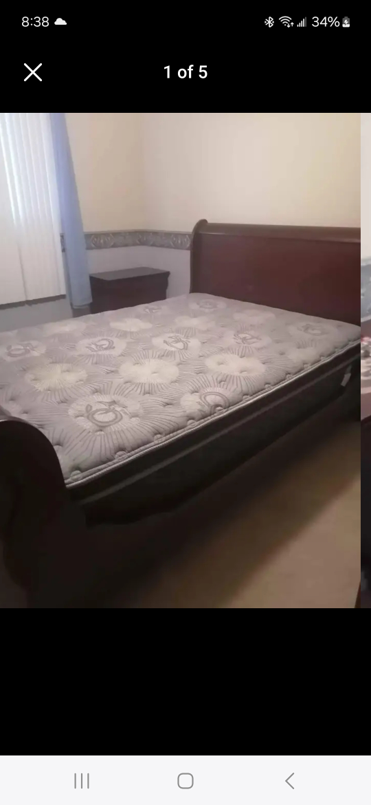sleigh bedroom set ( 5piece) - photo 2