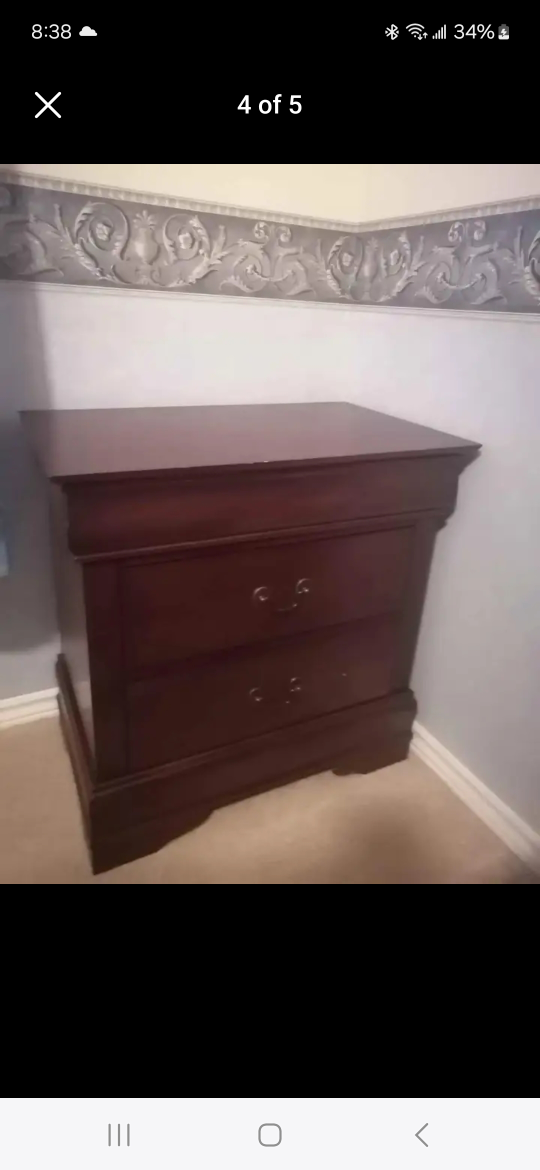 sleigh bedroom set ( 5piece) - photo 3
