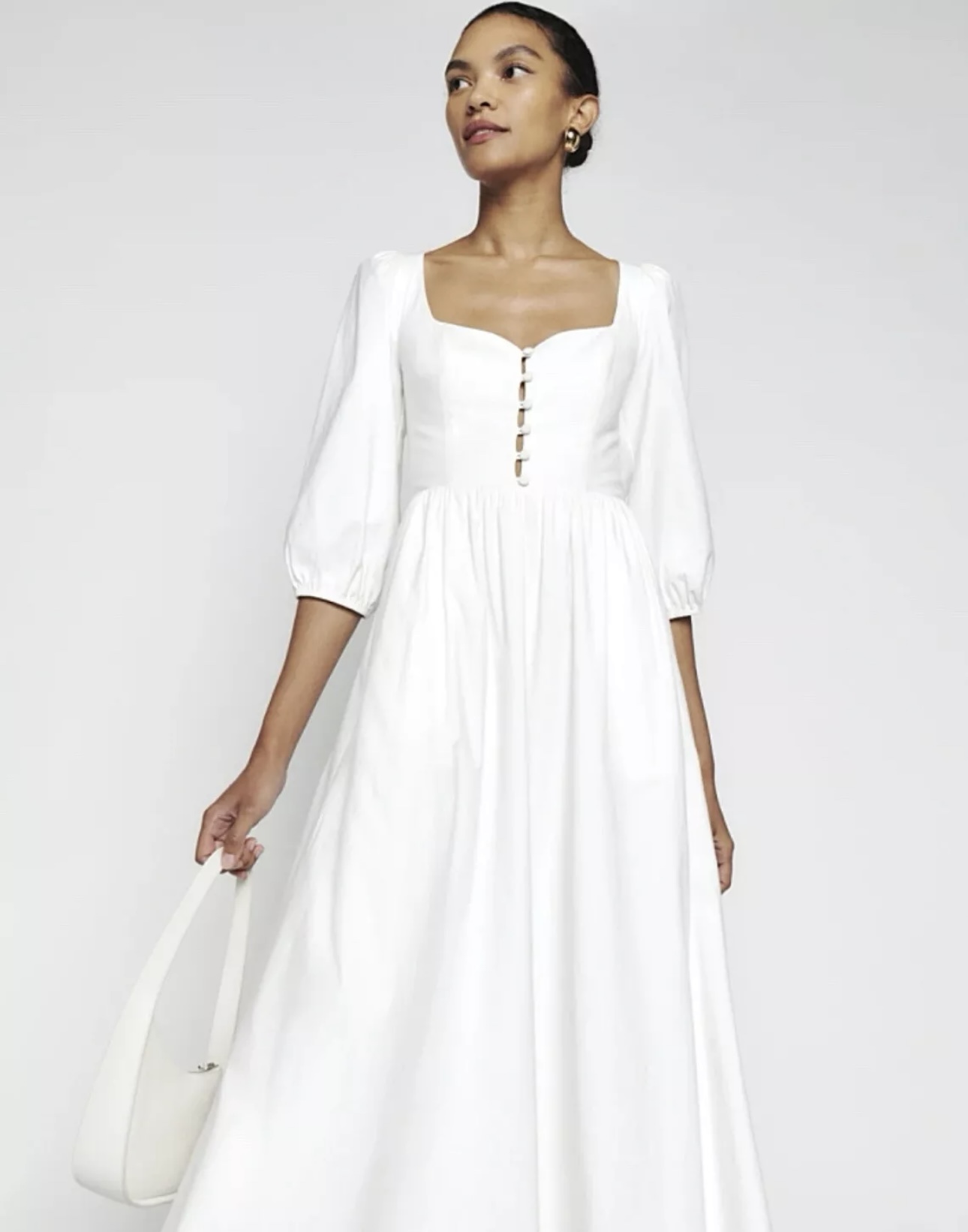 New+free cloth) Reformation Cotton Lined Midi Dress Size 6