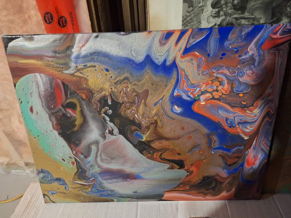 10x12 Abstract painting canvas #freecycle thumbnail