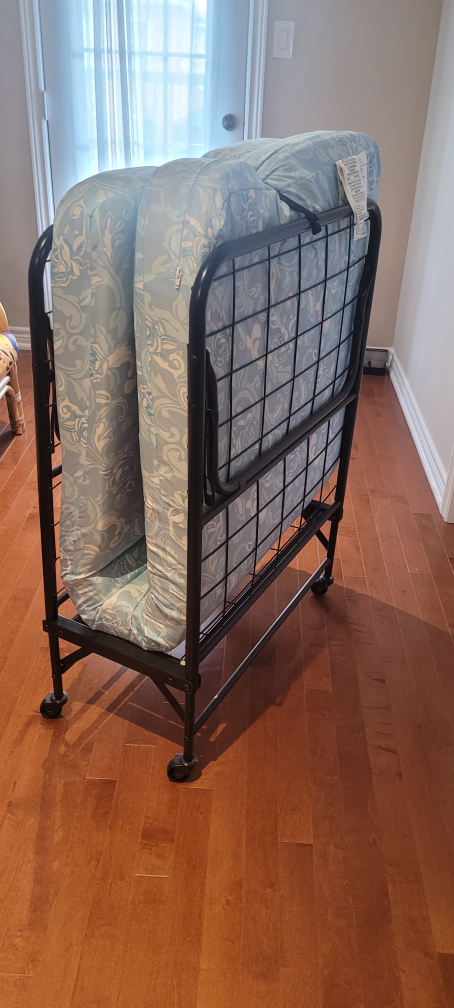 fold out rollable twin cot mattress and frame