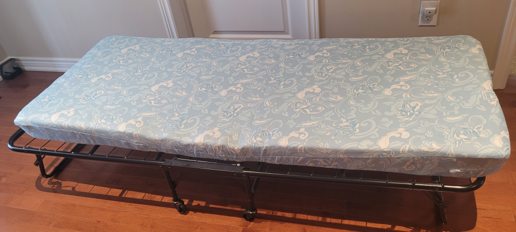 fold out rollable twin cot mattress and frame - photo 2