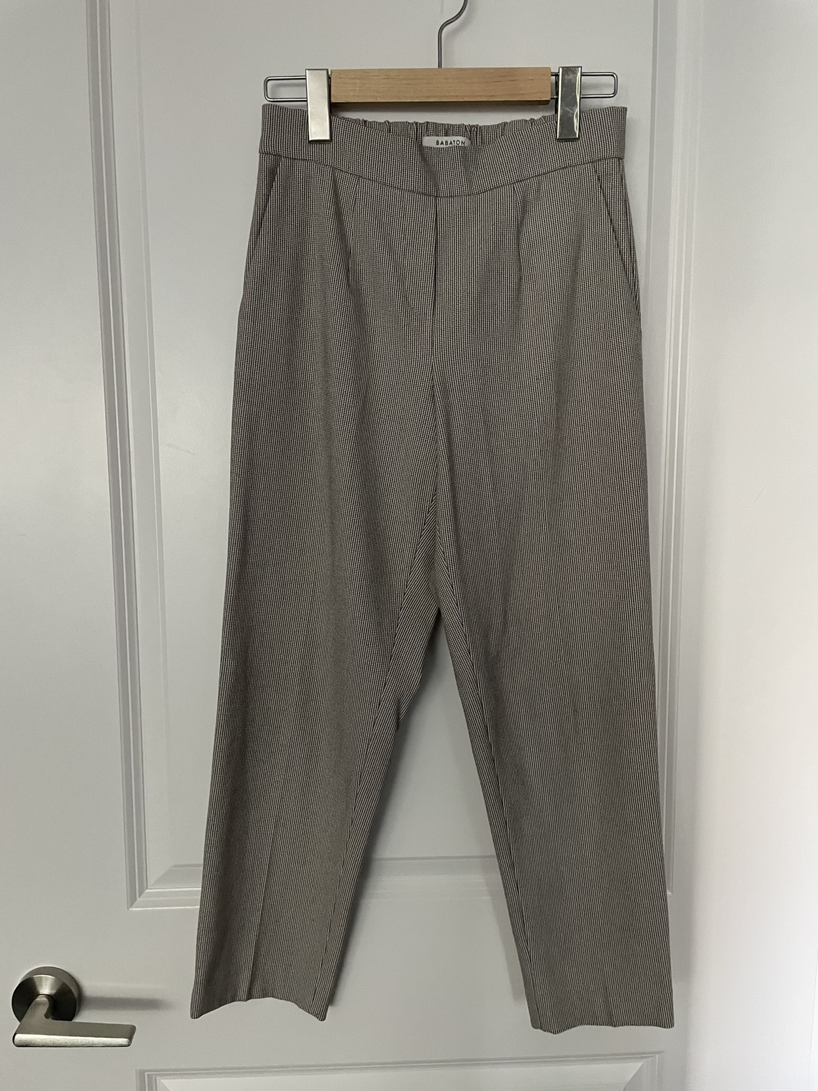 Aritzia Babaton plaid straight leg pants