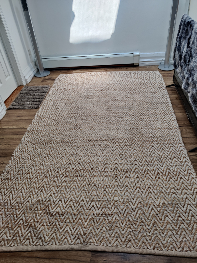 Large Hand-Woven Jute Area Carpet Rug