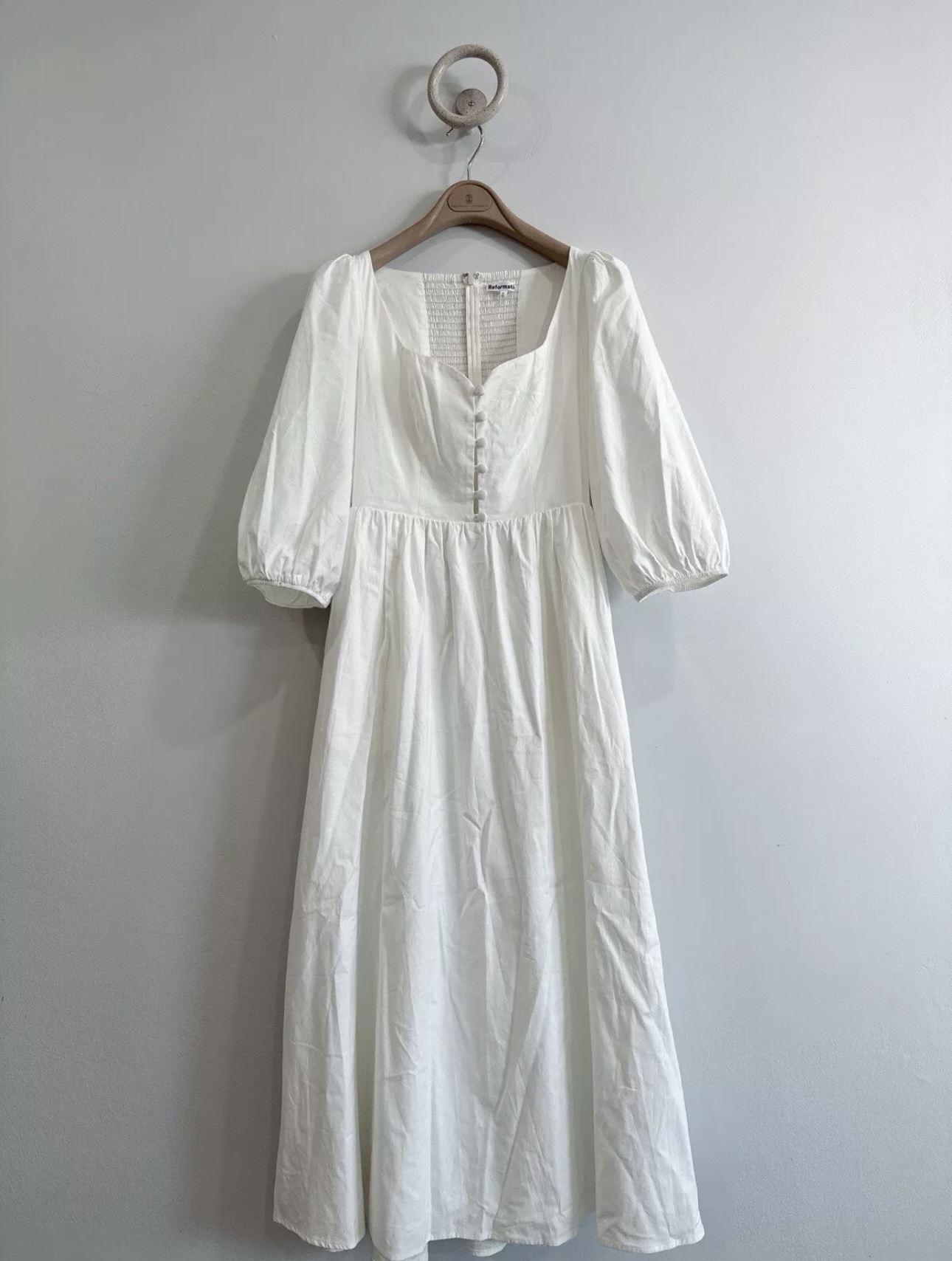 New+free cloth) Reformation Cotton Lined Midi Dress Size 6 - photo 3