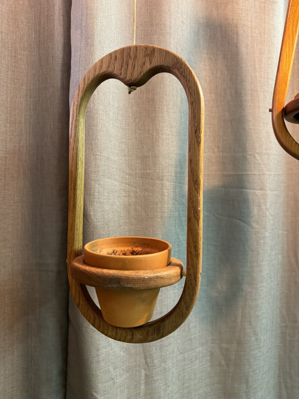 Vintage wood plant hangers - photo 5