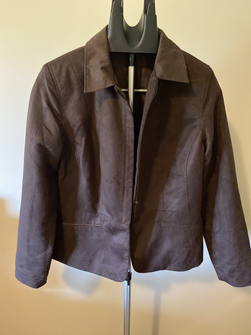 Brown suede blazer