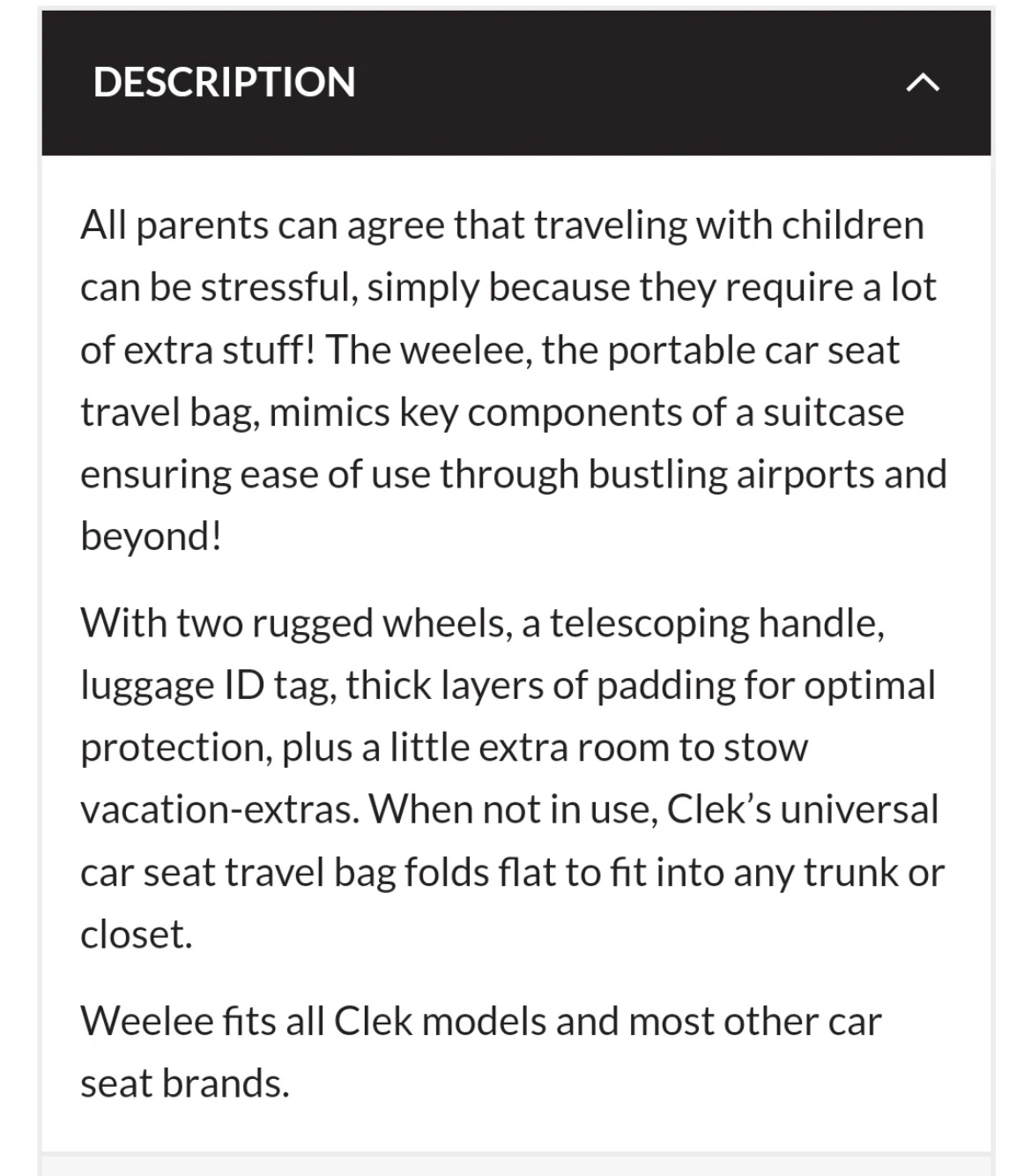 CLEK Car Seat Travel Bag - photo 2