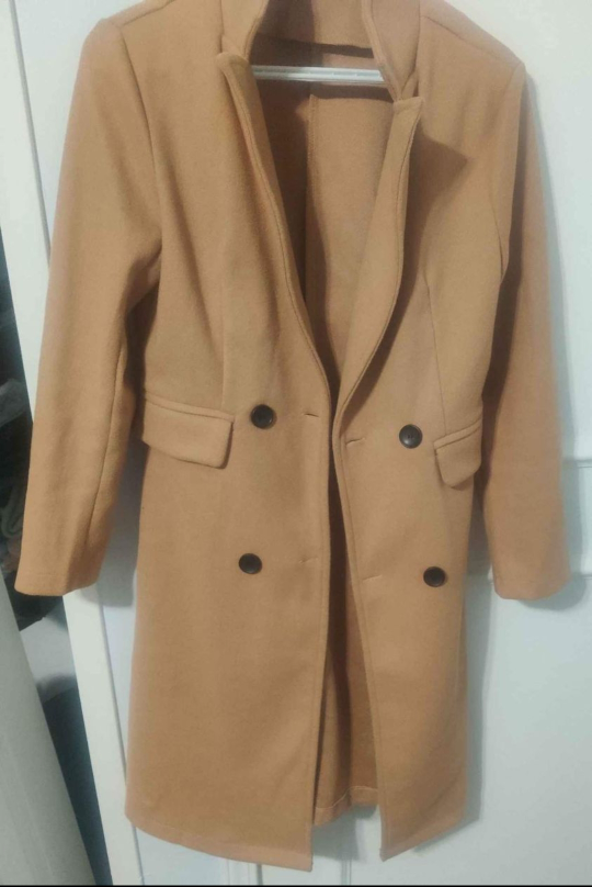 Lapel Neck Open Front Overcoat