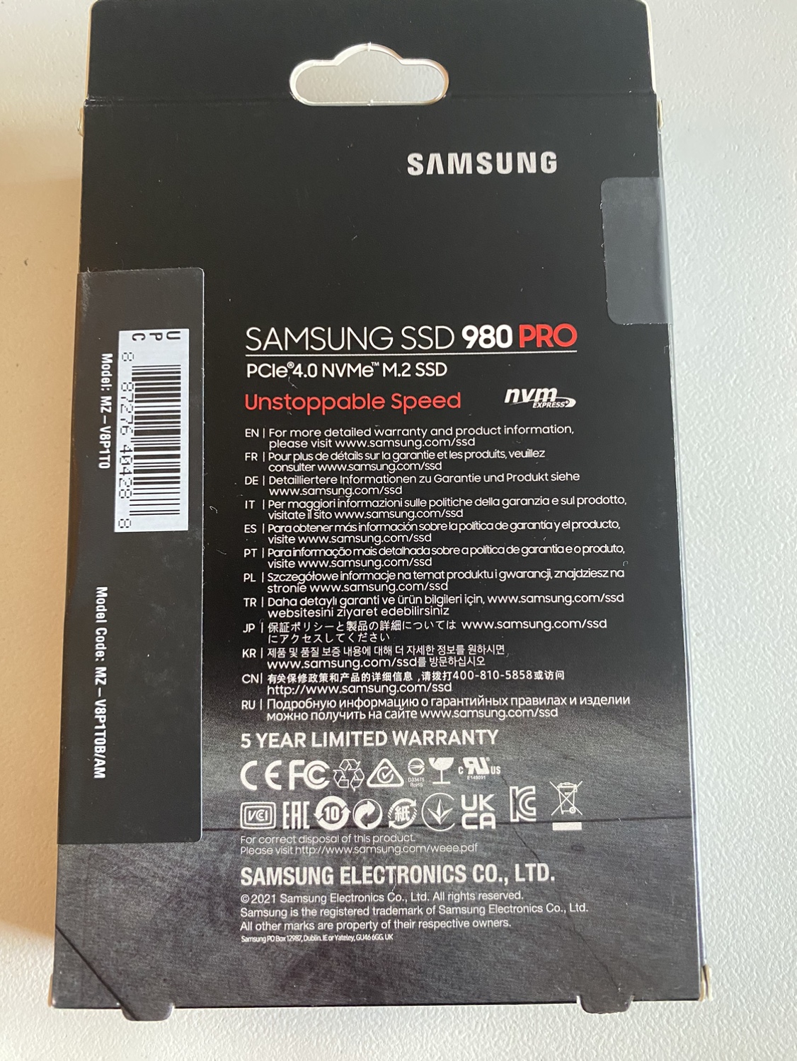 Samsung 980 PRO SSD 1TB (MZ-V8V1T0B) - photo 2