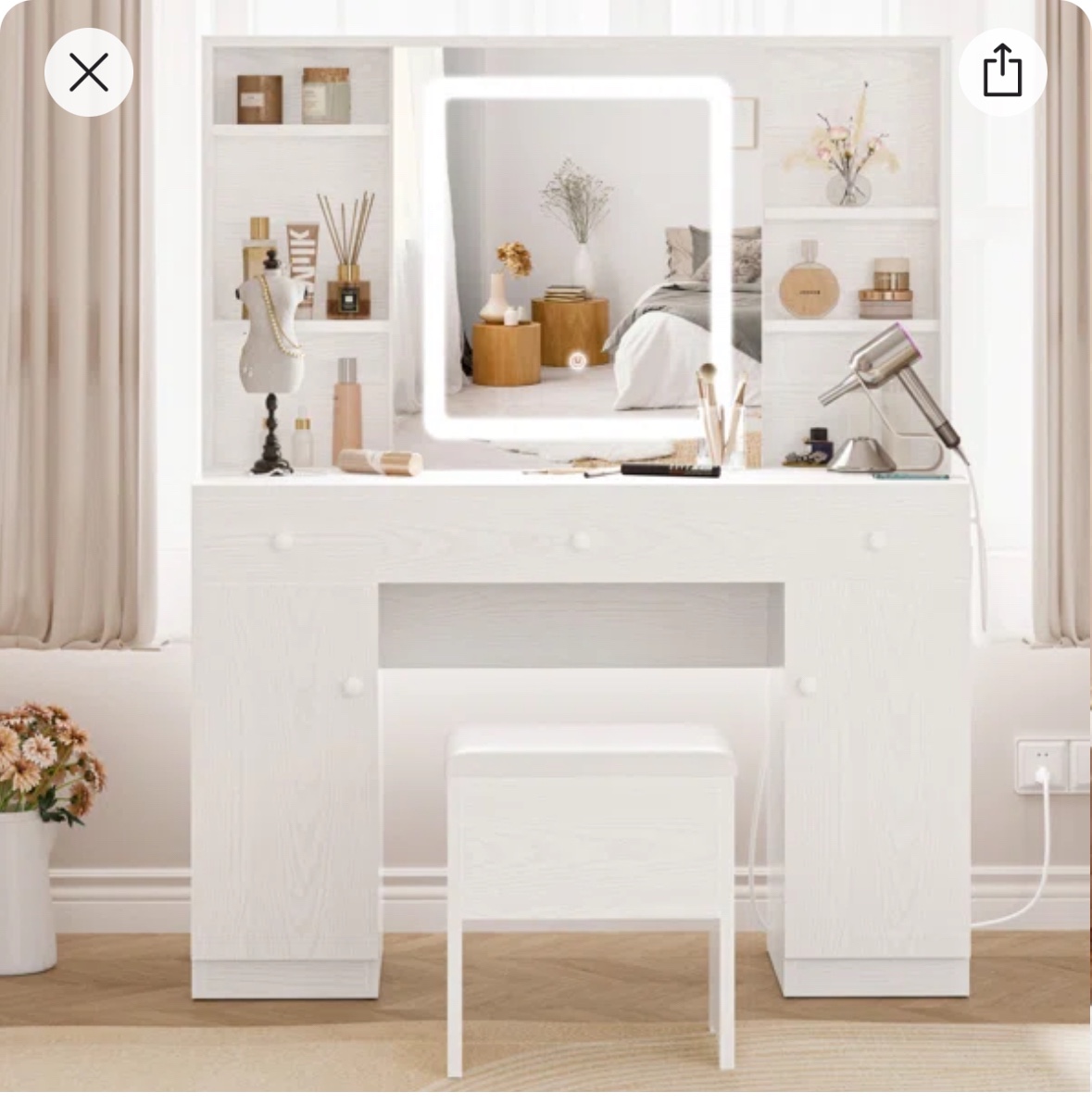 Vanity with stool - photo 2