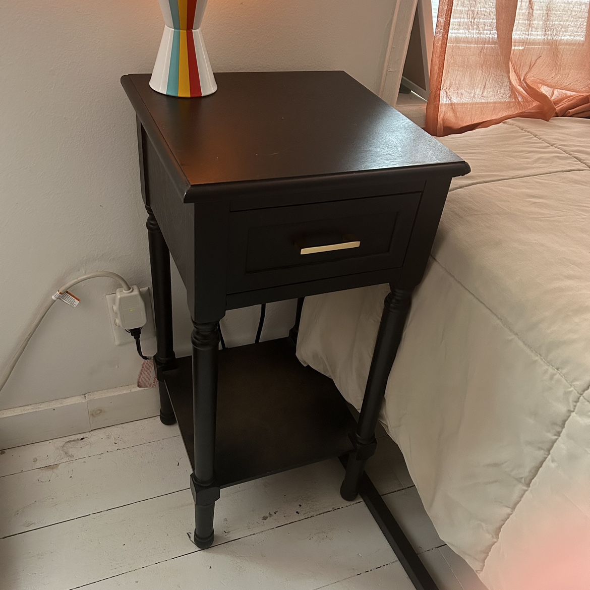 Black night stand
