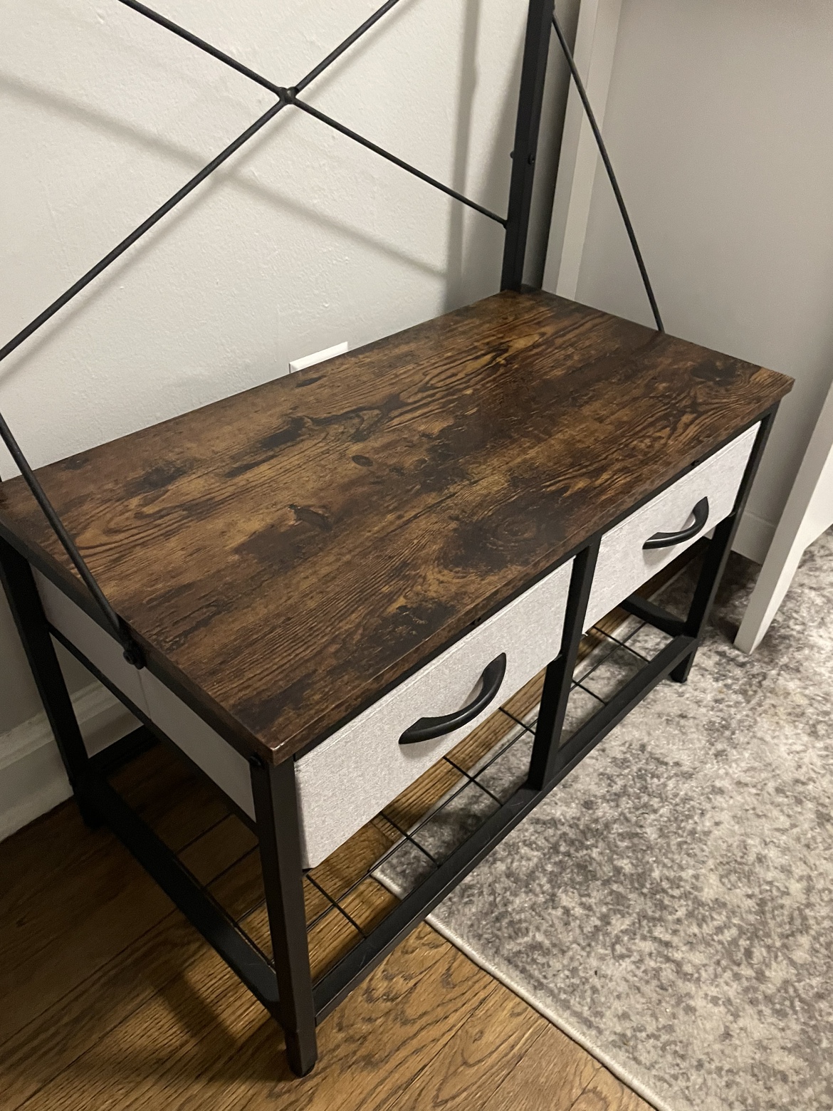 Wood shelf storage unit - photo 4