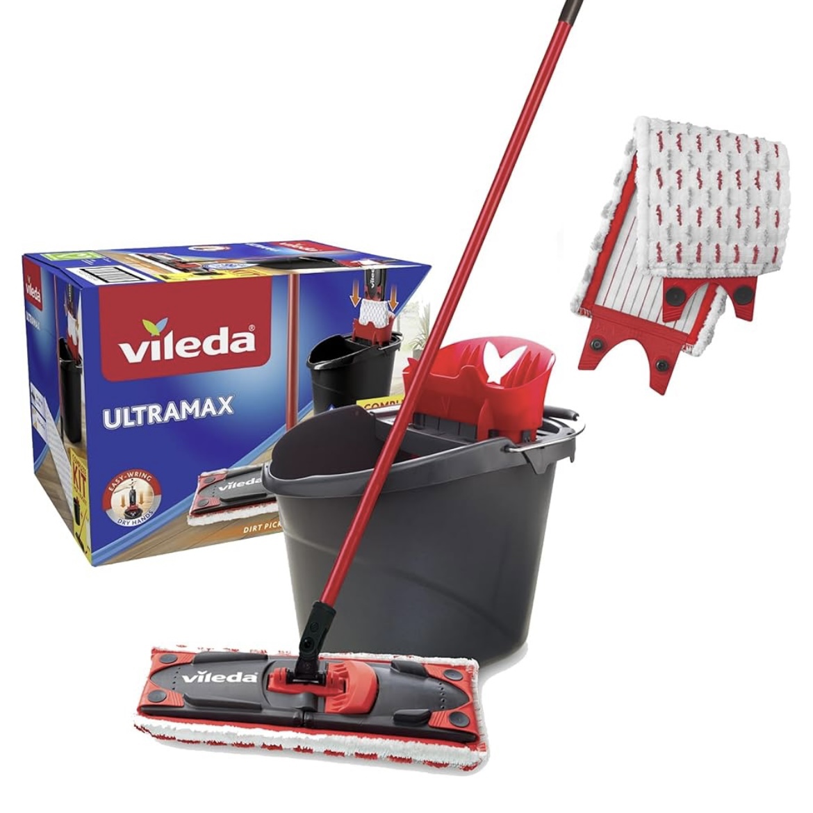 Vileda Ultramat Turbo Flat Mop and Bucket Set - photo 3