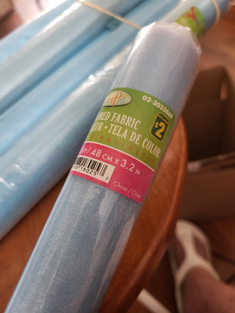 Light blue polyester fabric - photo 2