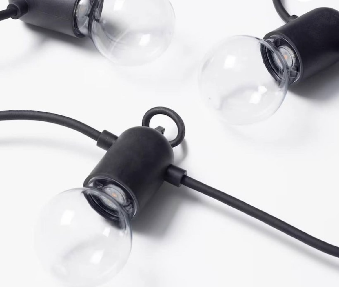 IKEA - LED string 12 lights, black/outdoor | Selling today only - photo 2
