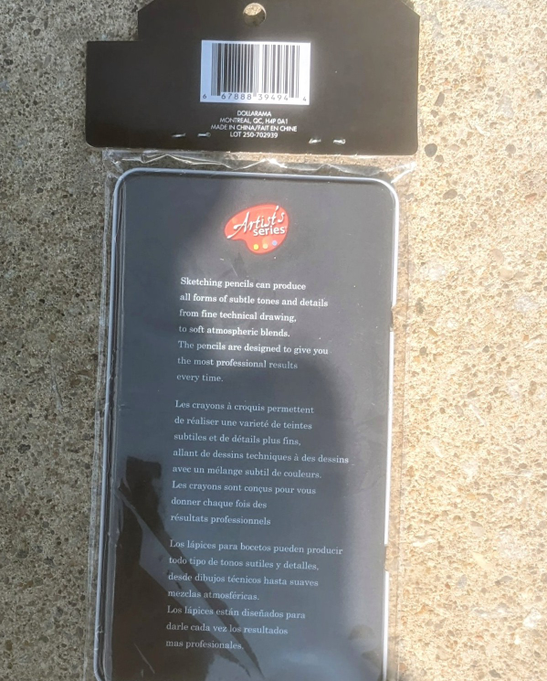 Artistic Series 12 Sketching Pencils With Sketch Book image indicator(2)