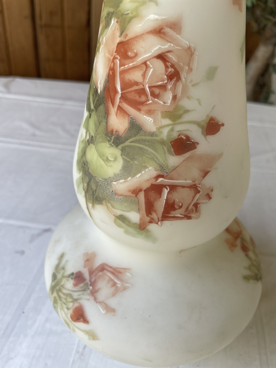 Hand painted vintage glass vase image indicator(3)