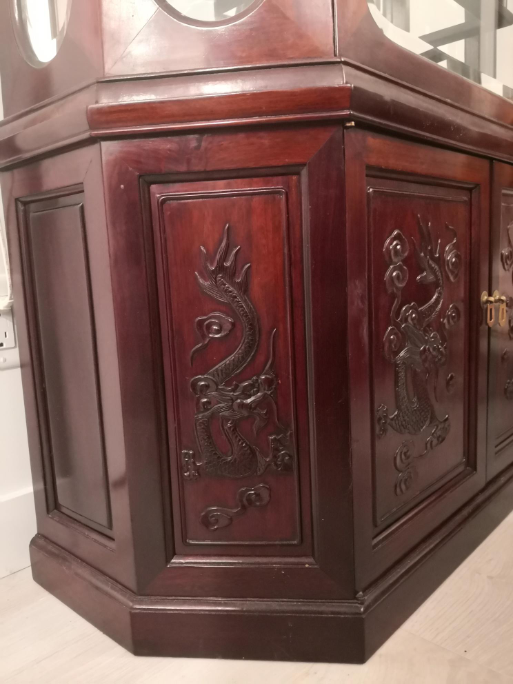 ❤️Beautiful Chinese Display Cabinet + Side Table w drawer image indicator(6)
