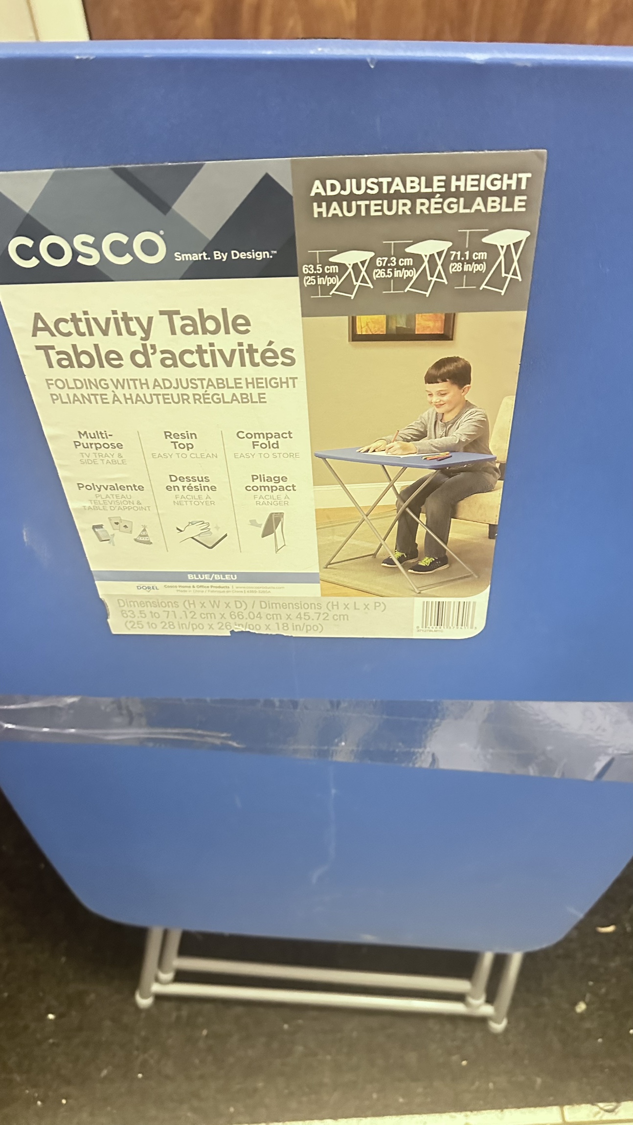 Blue folding table - photo 2
