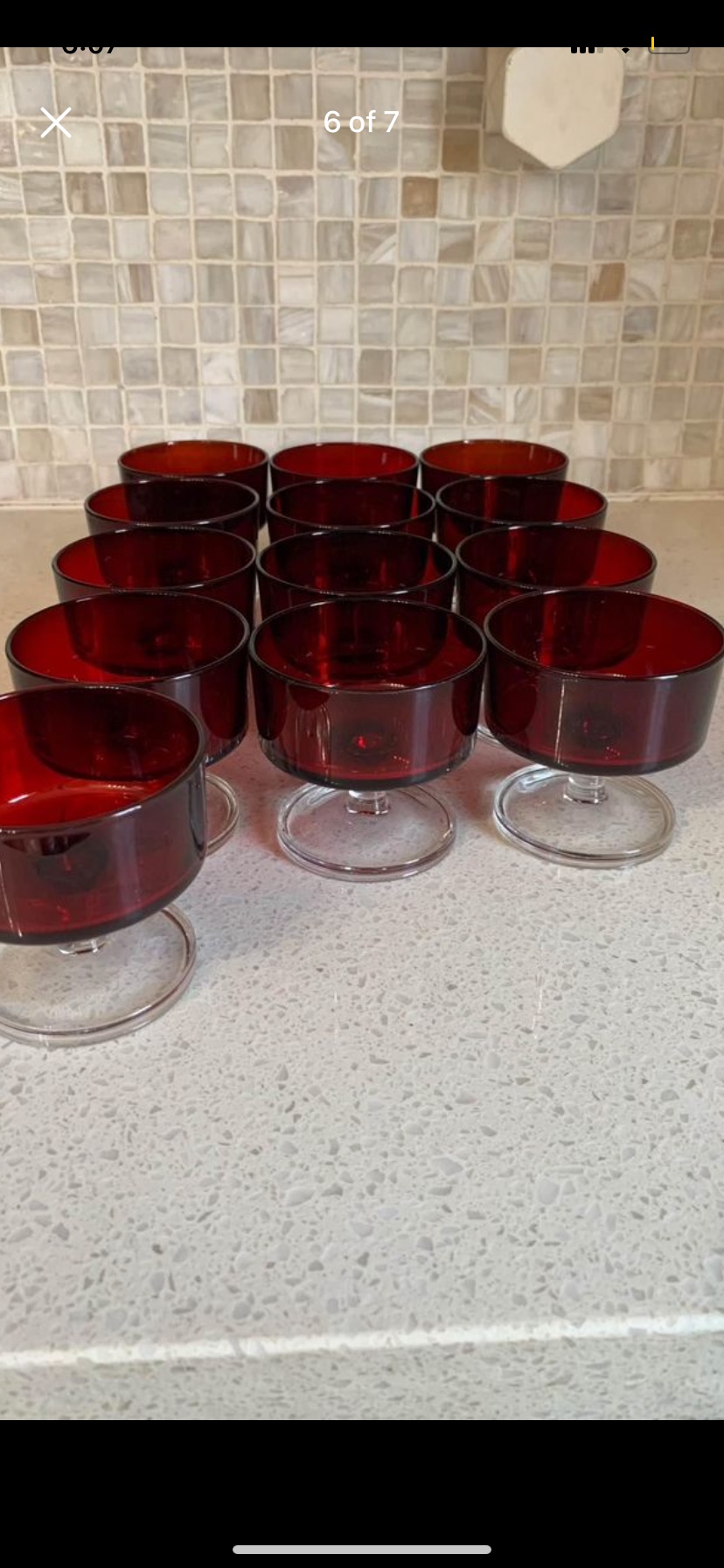 Ruby red stemware/glassware image indicator(6)