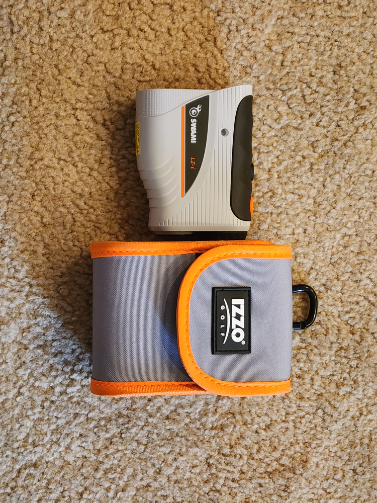 golf range finder with case